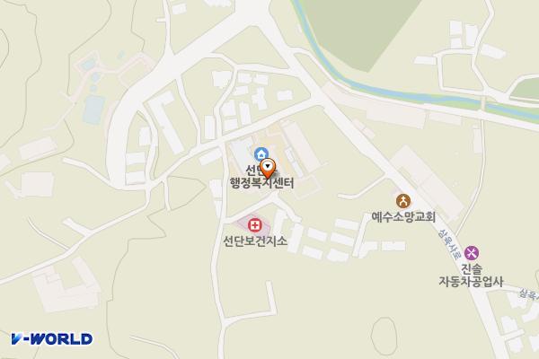 선단동주민센터 위치 지도 — 경기도 포천시 삼육사로 2186번길 11