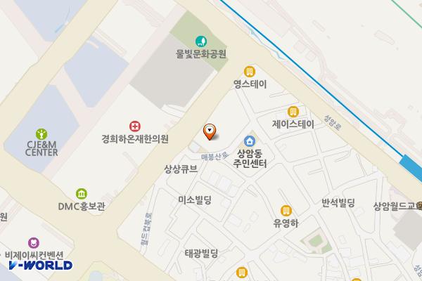 Park M (주차복합빌딩) 위치 지도 — 서울특별시 마포구 매봉산로 80