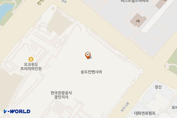송도컨벤시아 위치 지도 — 인천광역시 연수구 센트럴로 123 