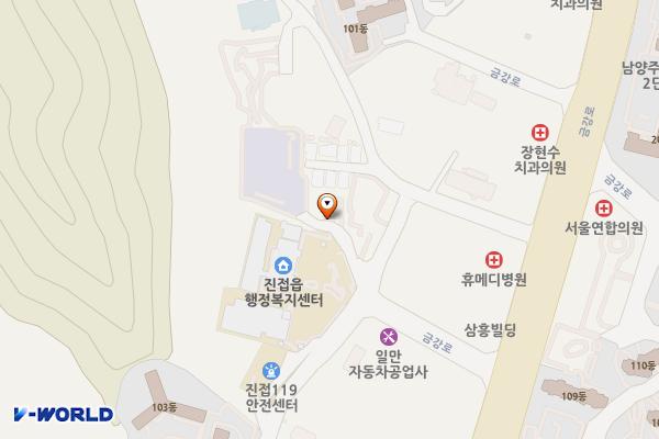 진접체육문화센터 위치 지도 — 경기도 남양주시 진접읍 금강로 1509-24