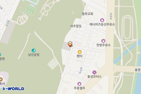 탄방동 제1공영주차장 위치 지도 — 대전광역시 서구 탄방동 1379
