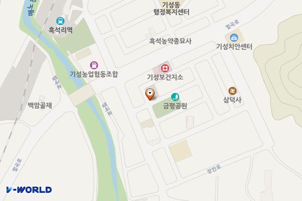기성동 공영주차장 위치 지도 — 대전광역시 서구 흑석동 966