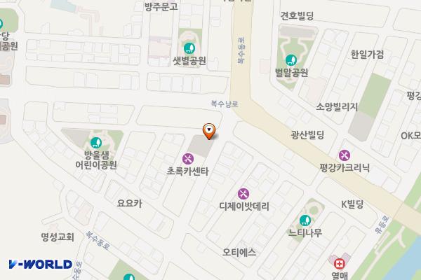 복수동 제5공영주차장 위치 지도 — 대전광역시 서구 복수동 781
