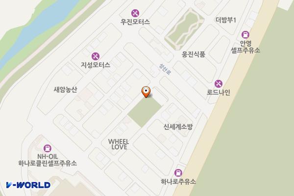 안영동 제3노외 주차장 위치 지도 — 대전광역시 중구 안영동 663