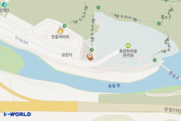 안영동 제2노외 공영주차장 위치 지도 — 대전광역시 중구 안영동 697
