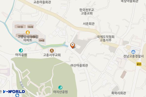 고흥읍 서문주차장 위치 지도 — 전남광주통합특별시 고흥군 고흥읍 서문리 154