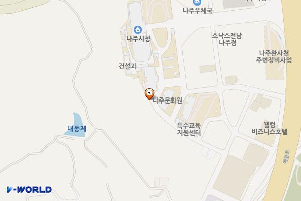 나주시의회 위치 지도 — 전남광주통합특별시 나주시 송월동 1100