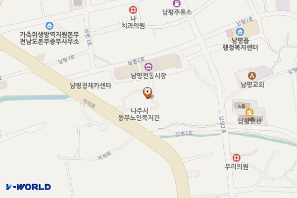 남평재가복지센터 위치 지도 — 전남광주통합특별시 나주시 남평읍 남평리 66