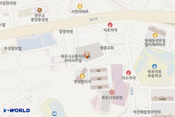 이로시장공영주차장 위치 지도 — 전남광주통합특별시 목포시 용당동 993-2