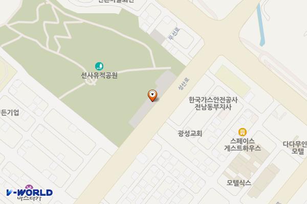 고인돌공원 앞 주차장 위치 지도 — 전남광주통합특별시 여수시 화장동 945-1