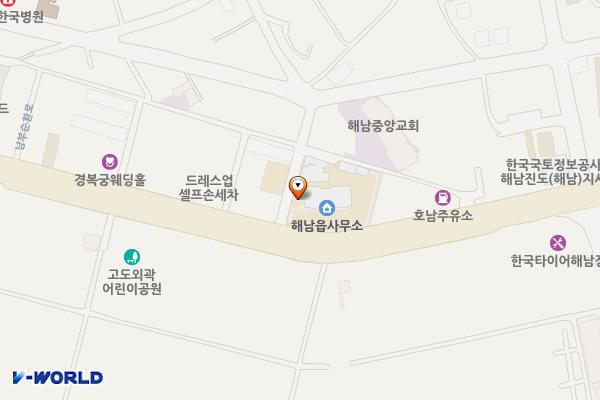 해남읍사무소 주차장 위치 지도 — 전남광주통합특별시 해남군 해남읍 고도리 479-2