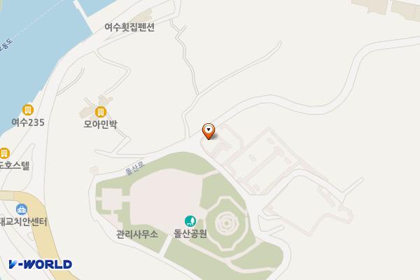 돌산공원 주차장 위치 지도 — 전남광주통합특별시 여수시 돌산읍 우두리 799-76