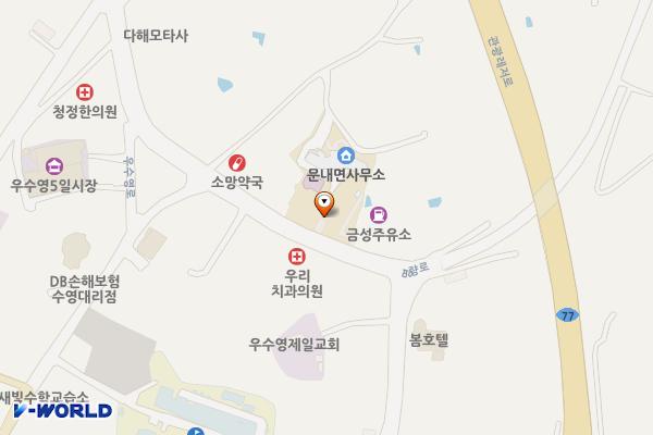 해남 문내면사무소 주차장 위치 지도 — 전남광주통합특별시 해남군 문내면 동영길 10