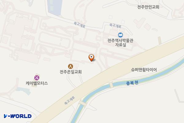국립전주박물관 위치 지도 — 전북특별자치도 전주시 완산구 쑥고개로 249