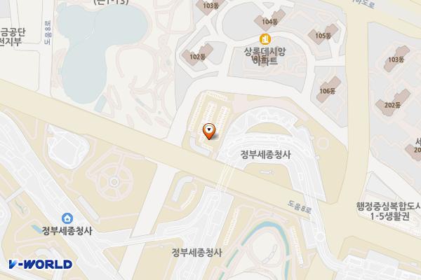 세종청사4동 기획재정부 위치 지도 — 세종특별자치시 갈매로 477