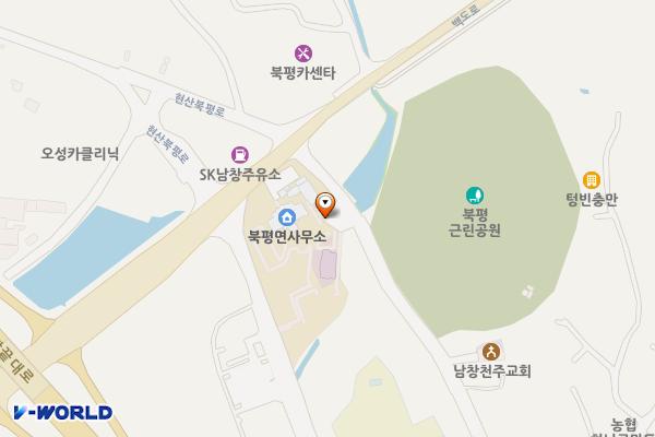 해남 북평면사무소 위치 지도 — 전남광주통합특별시 해남군 북평면 달량진길 8