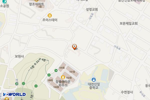 보문종합사회복지관 위치 지도 — 대전광역시 중구 부용로41번길 55