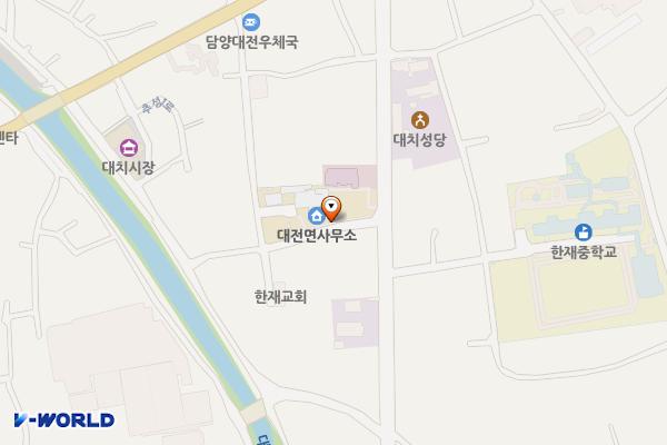 대전면사무소 위치 지도 — 전남광주통합특별시 담양군 대전면 대치8길 21-5