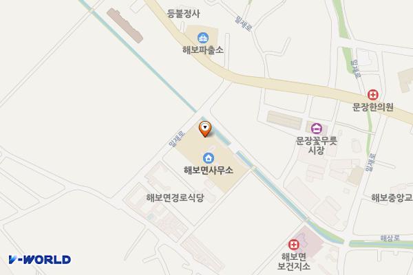 해보면사무소 위치 지도 — 전남광주통합특별시 함평군 해보면 밀재로 1264-7