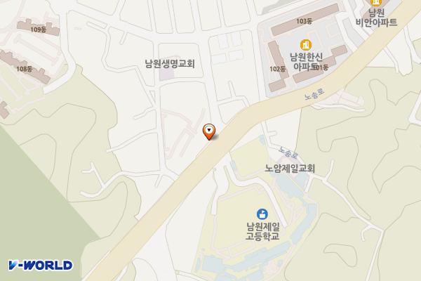 노암동 공영주차장 위치 지도 — 전북특별자치도 남원시 노암동 612-7