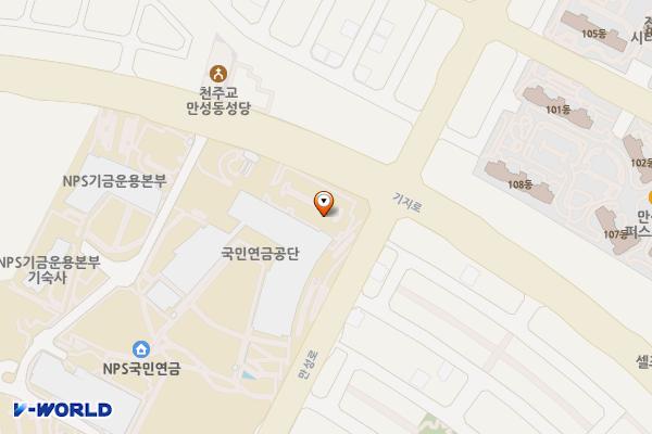 국민연금공단 본관 위치 지도 — 전북특별자치도 전주시 덕진구 만성동 1165