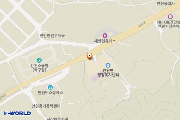 안천면사무소 주차장 위치 지도 — 전북특별자치도 진안군 안천면 진무로 2998