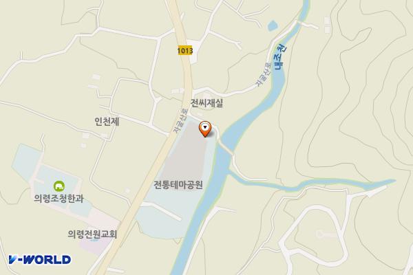 내조마을 공용주차장 위치 지도 — 경상남도 의령군 칠곡면 내조리 429-1