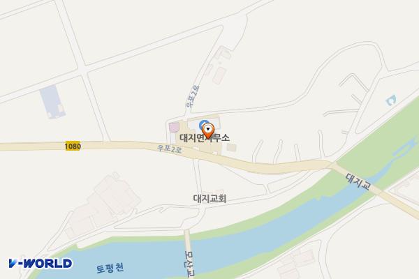 대지면사무소 위치 지도 — 경상남도 창녕군 대지면 모산리 501-1