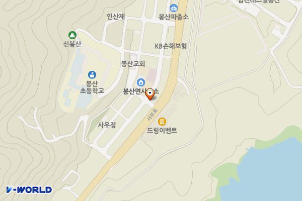 봉산면사무소 공영주차장 위치 지도 — 경상남도 합천군 봉산면 김봉리 344-11