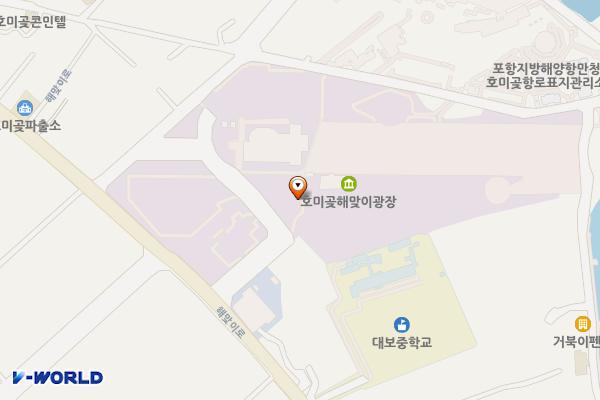 호미곶해맞이 광장 주차장 위치 지도 — 경상북도 포항시 남구 호미곶면 대보리 292-5