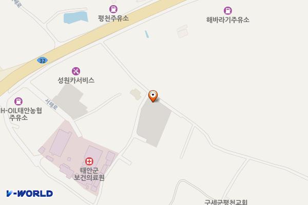 태안보건의료원 제2주차장 위치 지도 — 충청남도 태안군 태안읍 평천리 500-4