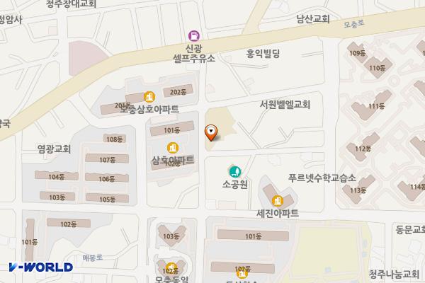 모충동 주민센터 위치 지도 — 충청북도 청주시 서원구 모충동 404