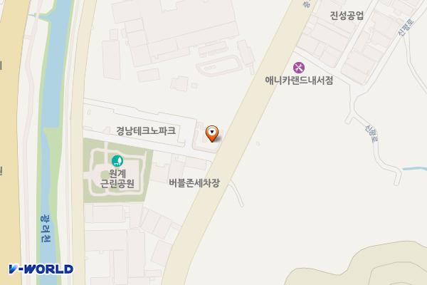자동차부품혁신센터 위치 지도 — 경상남도 창원시 마산회원구 내서읍 중리 1127-28