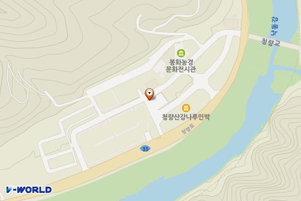 청량산도립공원 주차장 위치 지도 — 경상북도 봉화군 명호면 관창리 1729