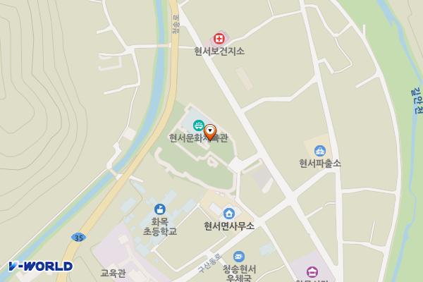 현서면체육공원 위치 지도 — 경상북도 청송군 현서면 구산리 45-3