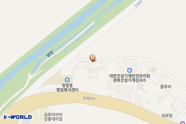 청림 문화복지회관 위치 지도 — 경상북도 포항시 남구 청림동 517-1