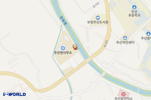 주산면사무소 주차장 위치 지도 — 충청남도 보령시 주산면 야룡리 181-1 