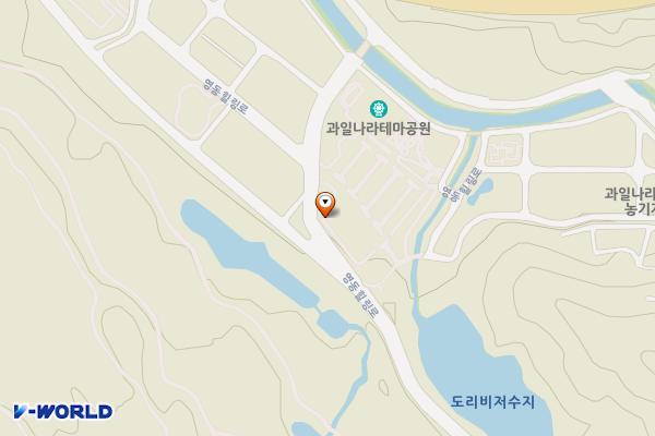 과일나라테마공원 주차장 위치 지도 — 충청북도 영동군 영동읍 매천리 33-1