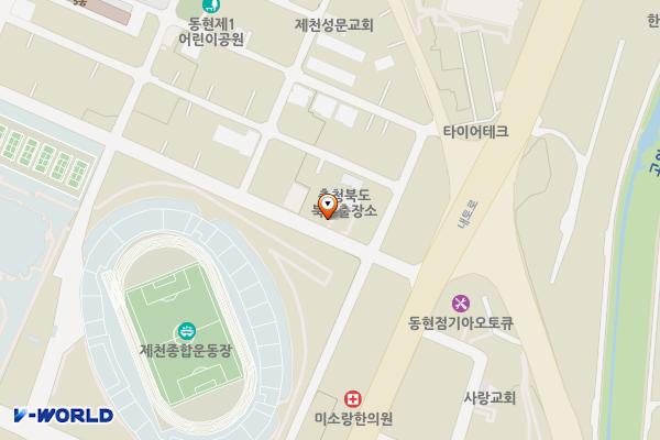 충청북도 북부출장소 내 위치 지도 — 충청북도 제천시 동현동 321