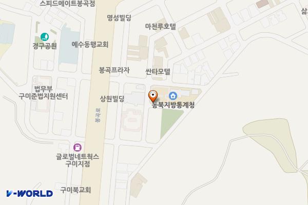 동북지방통계청 구미사무소 위치 지도 — 경상북도 구미시 봉곡동 419 