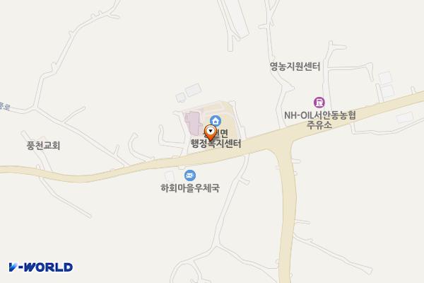 풍천면행정복지센터 위치 지도 — 경상북도 안동시 풍천면 갈전리 555