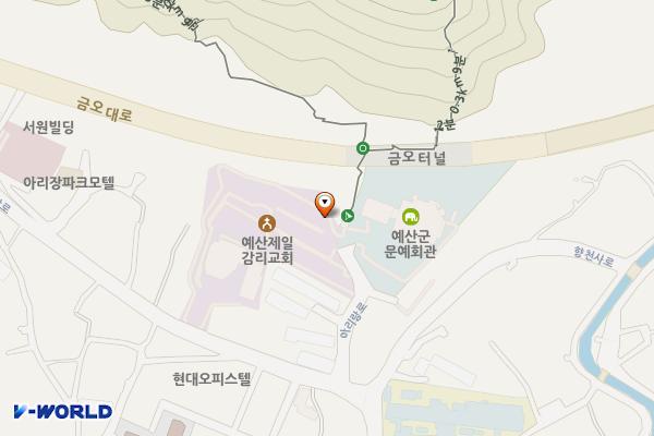 예산군문예회관 위치 지도 — 충청남도 예산군 예산읍 예산리 60-5