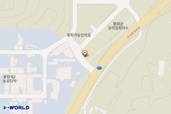 봉화한약우프라자,로컬푸드 위치 지도 — 경상북도 봉화군 봉성면 금봉리 916