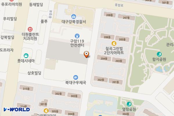 칠곡3지구 공영주차장 위치 지도 — 대구광역시 북구 구암동 771-2