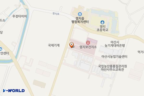 아산시농업기술센터 위치 지도 — 충청남도 아산시 염치읍 염성리 186-2