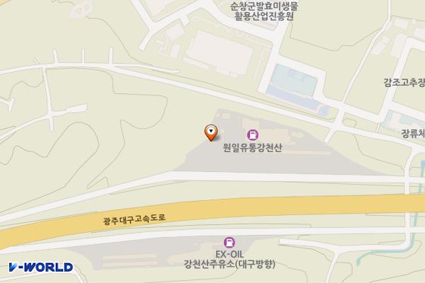 강천산(광주) 휴게소 위치 지도 — 전북특별자치도 순창군 순창읍 광주대구고속도로 27