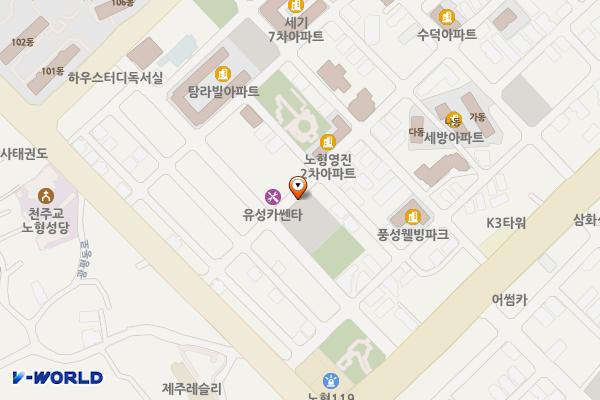 웅전공영주차장 위치 지도 — 제주특별자치도 제주시 노형동 2517-1