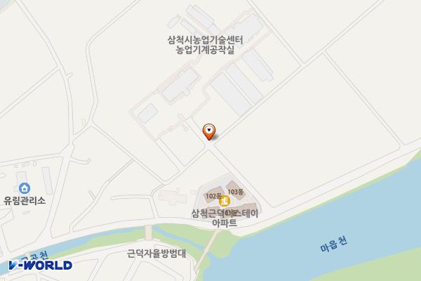 삼척시 농업기술센터 위치 지도 — 강원특별자치도 삼척시 근덕면 맹방해변로 49