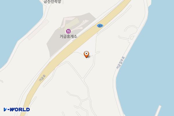 금산면 거금휴게소 주차장(하행) 위치 지도 — 전남광주통합특별시 고흥군 금산면 신촌리 317-1