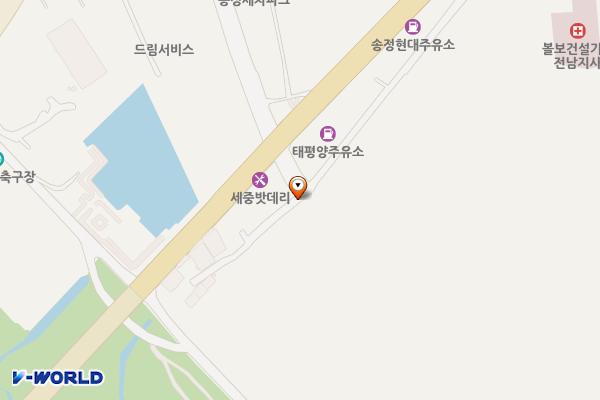 선봉스포렉스 주차장 위치 지도 — 전남광주통합특별시 광산구 황룡동 1-4